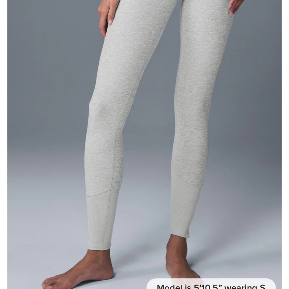 ALO Yoga Light Gray High-Rise Leggings